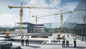 toan canh mot nha may cong nghiep hien dai dang duoc xay dun featured